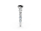 White gold Round Diamond Side Stone Engagement Ring with Six-Prong Setting_14