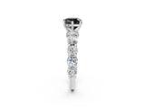 White gold Round Diamond Side Stone Engagement Ring with Six-Prong Setting_14