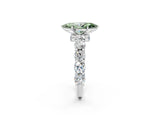 White gold Round Diamond Side Stone Engagement Ring with Six-Prong Setting_14