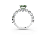 White gold Round Diamond Side Stone Engagement Ring with Six-Prong Setting_15