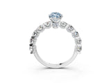 White gold Round Diamond Side Stone Engagement Ring with Six-Prong Setting_15