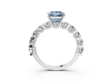White gold Round Diamond Side Stone Engagement Ring with Six-Prong Setting_15