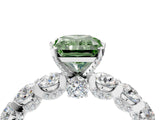 White gold Round Diamond Side Stone Engagement Ring with Six-Prong Setting_16