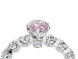 White gold Round Diamond Side Stone Engagement Ring with Six-Prong Setting_16