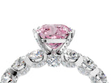 White gold Round Diamond Side Stone Engagement Ring with Six-Prong Setting_16