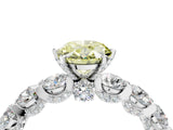 White gold Round Diamond Side Stone Engagement Ring with Six-Prong Setting_16