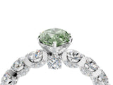 White gold Round Diamond Side Stone Engagement Ring with Six-Prong Setting_16