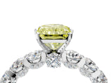 White gold Round Diamond Side Stone Engagement Ring with Six-Prong Setting_16