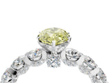 White gold Round Diamond Side Stone Engagement Ring with Six-Prong Setting_16