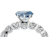 White gold Round Diamond Side Stone Engagement Ring with Six-Prong Setting_16