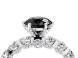 White gold Round Diamond Side Stone Engagement Ring with Six-Prong Setting_16
