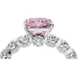 White gold Round Diamond Side Stone Engagement Ring with Six-Prong Setting_16