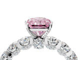 White gold Round Diamond Side Stone Engagement Ring with Six-Prong Setting_16