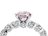 White gold Round Diamond Side Stone Engagement Ring with Six-Prong Setting_16