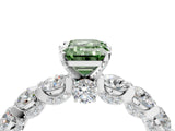 White gold Round Diamond Side Stone Engagement Ring with Six-Prong Setting_16