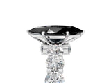 White gold Round Diamond Side Stone Engagement Ring with Six-Prong Setting_17