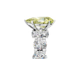 White gold Round Diamond Side Stone Engagement Ring with Six-Prong Setting_17