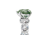 White gold Round Diamond Side Stone Engagement Ring with Six-Prong Setting_17