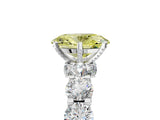 White gold Round Diamond Side Stone Engagement Ring with Six-Prong Setting_17