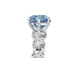 White gold Round Diamond Side Stone Engagement Ring with Six-Prong Setting_17