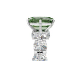 White gold Round Diamond Side Stone Engagement Ring with Six-Prong Setting_17