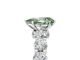 White gold Round Diamond Side Stone Engagement Ring with Six-Prong Setting_17