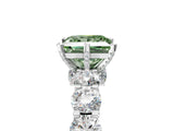 White gold Round Diamond Side Stone Engagement Ring with Six-Prong Setting_17