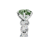 White gold Round Diamond Side Stone Engagement Ring with Six-Prong Setting_17