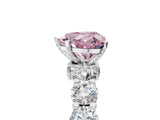 White gold Round Diamond Side Stone Engagement Ring with Six-Prong Setting_17
