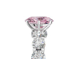 White gold Round Diamond Side Stone Engagement Ring with Six-Prong Setting_19
