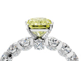White gold Round Diamond Side Stone Engagement Ring with Six-Prong Setting_20