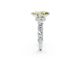 White gold Round Diamond Side Stone Engagement Ring with Six-Prong Setting_20