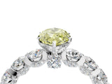 White gold Round Diamond Side Stone Engagement Ring with Six-Prong Setting_22