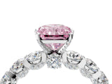 White gold Round Diamond Side Stone Engagement Ring with Six-Prong Setting_22