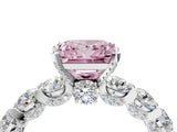 White gold Round Diamond Side Stone Engagement Ring with Six-Prong Setting_22