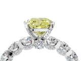 White gold Round Diamond Side Stone Engagement Ring with Six-Prong Setting_22
