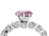 White gold Round Diamond Side Stone Engagement Ring with Six-Prong Setting_22