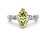 White gold Round Diamond Side Stone Engagement Ring with Six-Prong Setting_22