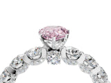 White gold Round Diamond Side Stone Engagement Ring with Six-Prong Setting_22