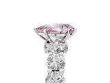 White gold Round Diamond Side Stone Engagement Ring with Six-Prong Setting_23