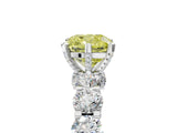 White gold Round Diamond Side Stone Engagement Ring with Six-Prong Setting_23