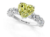 White gold Round Diamond Side Stone Engagement Ring with Six-Prong Setting_23