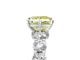 White gold Round Diamond Side Stone Engagement Ring with Six-Prong Setting_23