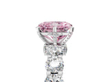 White gold Round Diamond Side Stone Engagement Ring with Six-Prong Setting_23