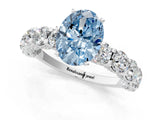 White gold Round Diamond Side Stone Engagement Ring with Six-Prong Setting_25