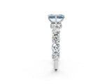 White gold Round Diamond Side Stone Engagement Ring with Six-Prong Setting_26