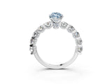 White gold Round Diamond Side Stone Engagement Ring with Six-Prong Setting_26