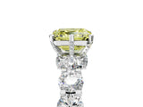White gold Round Diamond Side Stone Engagement Ring with Six-Prong Setting_26