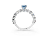 White gold Round Diamond Side Stone Engagement Ring with Six-Prong Setting_27