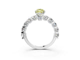 White gold Round Diamond Side Stone Engagement Ring with Six-Prong Setting_27
